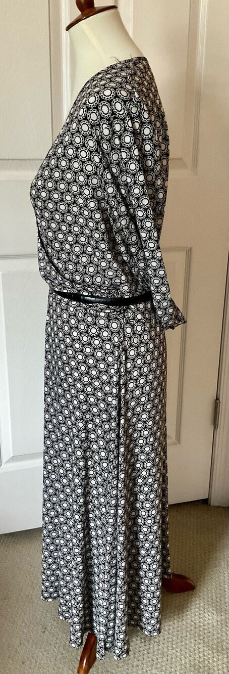 Fire Los Angeles Black and White Printed Dress